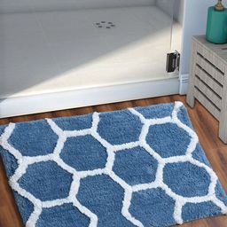AEROHAVEN Blue & White Football Design Microfiber Bath mat-image-49