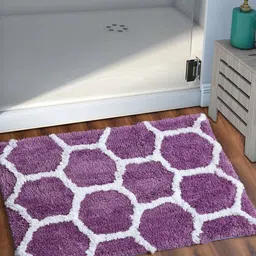 AEROHAVEN Purple & White Textured 1850 GSM Microfiber Anti-Skid Bath Rug-picture-30