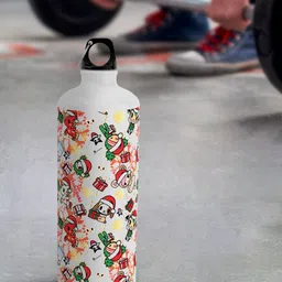 macmerise Leak Proof TD Festive Cheer Design Aluminium Water Bottle 750 ml-image-76