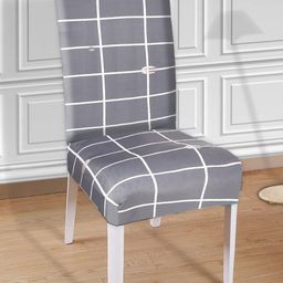 Kuber Industries set of 6 Grey Chair Cover-53