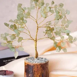 Shubhanjali Green Aventurine Crystal Stone Tree Showpiece-image-64