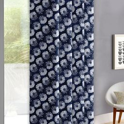 OASIS Blue & White Geometric Door Curtain-image-60