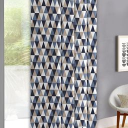 OASIS Blue & White Abstract Door Curtain-image-132