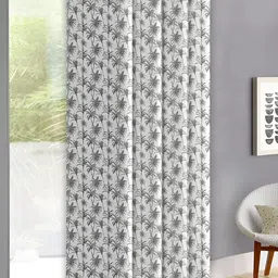 OASIS Grey & White Floral Printed Door Curtain-image-43