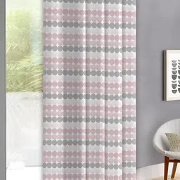 OASIS Pink & Grey Geometric Door Curtain-image-98