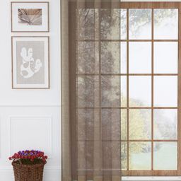 Story@home Serene Brown Sheer Door Curtain-15