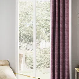 BIANCA Purple Room Darkening Jacquard Door Curtain-48