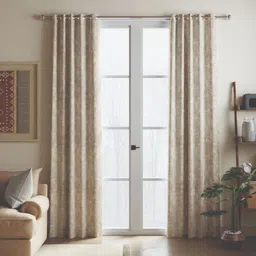 BIANCA Gold-Toned & White Set of 2 Room Darkening Door Curtain-13