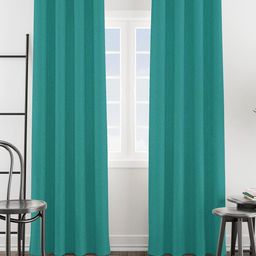 HOMEMONDE Turquoise Blue 2-Pieces Velvet Room Darkening Door Curtains-picture-32