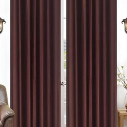 THE CONVERSION Brown 2 Pieces Door Curtains-picture-54
