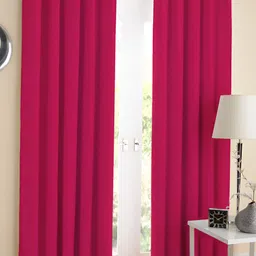 Airwill Pink 2Pcs Room Darkening Long Door Curtain-image-53