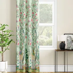SEJ by Nisha Gupta Green & Red Floral Long Door Curtain-image-36