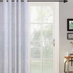 HOSTA HOMES White Floral Long Door Curtain-image-52