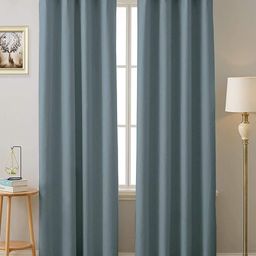 Cloth Fusion Grey 2 Pieces Room Darkening Blackout Long Door Curtains-image-72