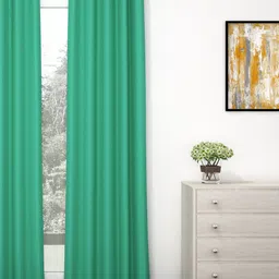 Story@home Green Black Out Long Door Curtain-image-9