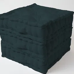SKANDA FAB 3-pcs Green Pure Cotton Square-Shaped Floor Cushion-image-67