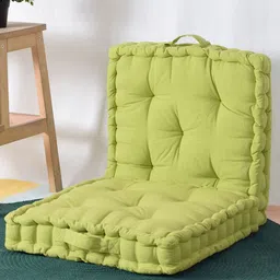 BLANC9 Set Of 2 Green Cloudy Matlas Cotton Square Floor Cushion-47