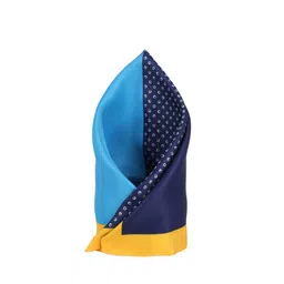 Peter England Blue Printed Pocket Square-picture-21