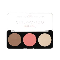SWISS BEAUTY Cheek-A-Boo 3 In One Highlighter Contour & Blusher Face Palette 8g - 03-16
