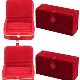 atorakushon Maroon Set of 4 Reusable Jewellery Organiser Organisers-2