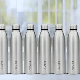 BOROSIL 6 Pieces Stainless Steel Single Wall Vacuum Water Bottles 950 ml-image-4