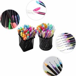 FEELHIGH Kids 24-Pieces Neon Colour Gel Pens-38