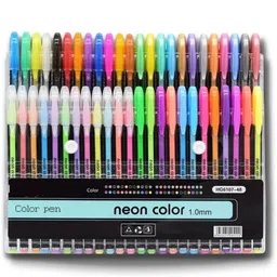 FEELHIGH Kids Set Of 48 Colour Gel Pens-56