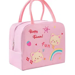 HOUSE OF QUIRK Pink Printed Insulated Reusable Lunch Bag-32