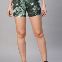 AESTHETIC NATION Women Tie and Dye Printed Slim Fit High-Rise Hot Pants Shorts-Rapid-Dry-picture-45