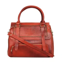 GENWAYNE Tan Leather Swagger Handheld Bag-36