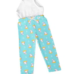 SuperBottoms Kids Cotton Diaper Pants with Drawstring - Blue-51