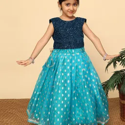 FASHION DREAM Girls Embroidered Ready to Wear Lehenga Choli-picture-14