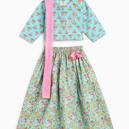 Campana Girls Printed Ready to Wear Lehenga &-picture-15