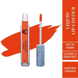 KINDED Vitamin E Enriched Long Lasting Matte Liquid Lip Colour Lipstick 6 ml - Sangria Orange 08-15