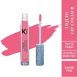 KINDED Vitamin E Enriched Long Lasting Matte Liquid Lip Colour Lipstick 6 ml - Barbie Pink 01-16