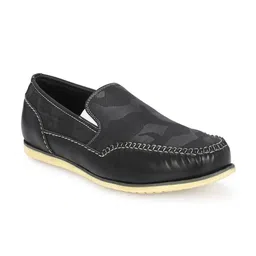 Hitz Men Printed Leather Loafers-54