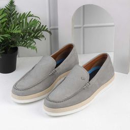 DAVINCHI Men Woven Design Leather Loafers-image-66