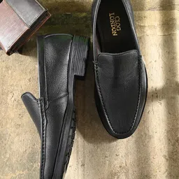 CLOG LONDON Men Leather Square Toe Loafers-13