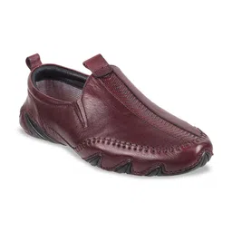 Metro Men Textured Leather Loafers-picture-30