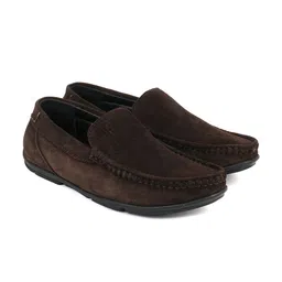 BRATVA Men Brown Leather Loafers-image-54