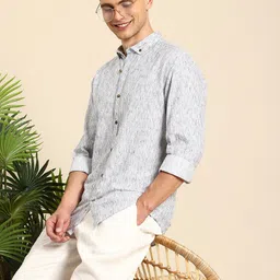 Mast & Harbour Men Standard Striped Pure Cotton Casual Shirt-picture-31