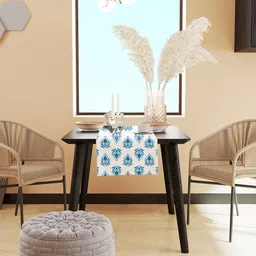 STITCHNEST Blue & White Printed Pure Cotton Table Runners-46