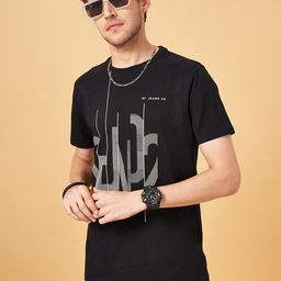 SF JEANS by Pantaloons Typography Printed Slim Fit Cotton T-shirt-image-27