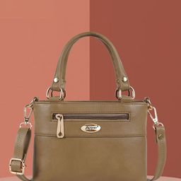Lancer Women Solid Structured Leather Handheld Bag-image-75