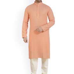 ARRUGA Ethnic Motifs Embroidered Sequinned Georgette Kurta With Churidar-image-75