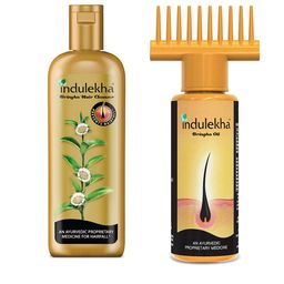 indulekha Set of Bringha Hair Oil - 100 ml & Bringha Hair Cleanser Shampoo - 340 ml-4