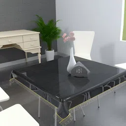 MONKDECOR Transparent Waterproof 4 Seater Square Shaped Table Cover-image-7