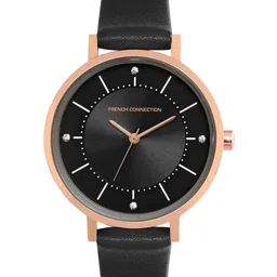 French Connection Women Embellished Dial & Leather Straps Analogue Watch FCN00010C-54