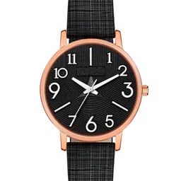 PERCLUTION ENTERPRISE Women Black Dial & Black Leather Straps Analogue Watch PE346-image-43