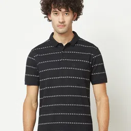 Crimsoune Club Striped Polo Collar Short Sleeves T-shirt-image-29